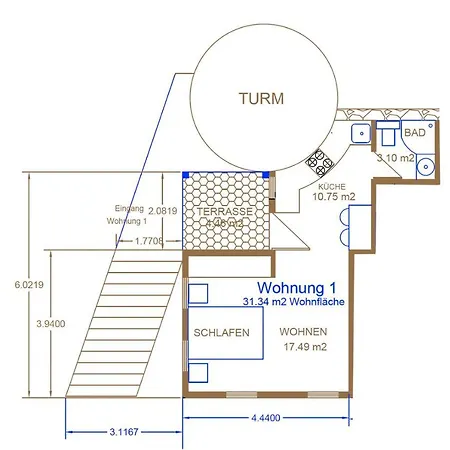 Blaue Wohnung- Ferienwohnung Sulzbach an der Murr Exterior foto